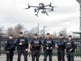 Traffic officers with drone